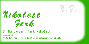 nikolett ferk business card